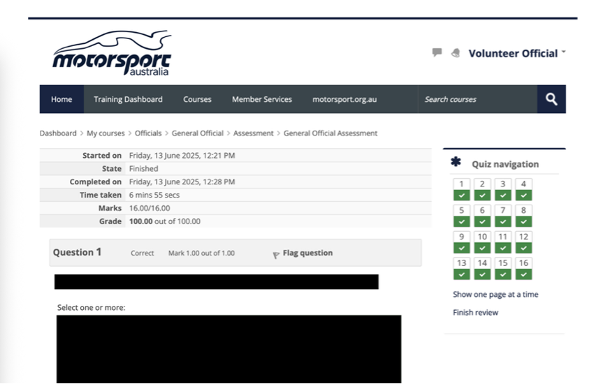 Results page