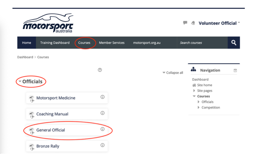 Motorsport Australia Training System